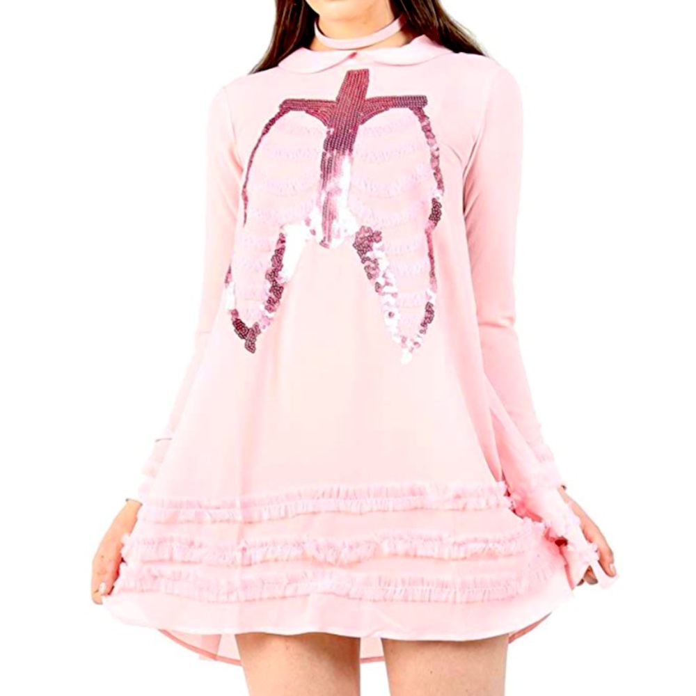 Iron Fist Dead Mermaid Walking Dress Women Color Pink Size S